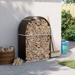Vidaxl porte - b�ches support � bois de chauffage avec rangement �tag�re � bois de chauffage ext�rieur ...
