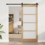 Vidaxl porte int�rieure avec verre orkdal 93x211x4 cm bois massif pin 4102705