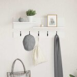 Vidaxl porte - manteau mural blanc 90 x 15 x 36 cm bois dingénierie Vidaxl porte - manteau mural blanc 90 x 15 x 36 cm bois dingénierie
