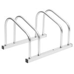 Vidaxl porte - vélos pour 2 vélos support de bicyclettes avec rangement râtelier de vélo au sol garage ... Vidaxl porte - vélos pour 2 vélos support de bicyclettes avec rangement râtelier de vélo au sol garage ...
