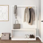 Vidaxl porte - vtements et rangement des chaussures bois massif de pin 832330