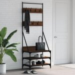 Vidaxl porte - vtements et rangement des chaussures chne marron 837846