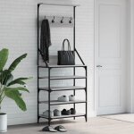 Vidaxl porte - v�tements et rangement des chaussures penderie avec �tag�res portant � v�tements chambre ...