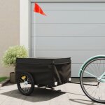 Vidaxl remorque de vlo noir 45 kg fer 94087