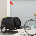 Vidaxl remorque de vlo noir 45 kg fer 94129