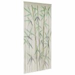 Vidaxl rideau anti - insectes imprim 100x220 cm bambou rideau anti - mouches moustiquaire de porte rideau ...