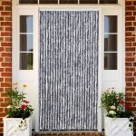 Vidaxl rideau anti - mouches store anti - insectes avec crochet rideau de porte longueur et largeur r�glables ...