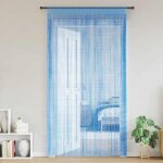 Vidaxl rideau en fils 2 pcs 140 x 250 cm bleu clair rideau à franges rideau à passe - tringle rideau ... Vidaxl rideau en fils 2 pcs 140 x 250 cm bleu clair rideau à franges rideau à passe - tringle rideau ...