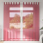 Vidaxl rideaux en voile avec boucles 2 pcs rouge bordeaux 140x245 cm rideau en filet rideau transparent ... Vidaxl rideaux en voile avec boucles 2 pcs rouge bordeaux 140x245 cm rideau en filet rideau transparent ...