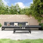 Vidaxl salon de jardin 4 pcs banc avec dossier ensemble de meubles avec table basse patio terrasse rustique ... Vidaxl salon de jardin 4 pcs banc avec dossier ensemble de meubles avec table basse patio terrasse rustique ...