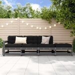 Vidaxl salon de jardin 4 pcs canap�s avec repose - pieds si�ges avec dossier et accoudoir meubles de ...
