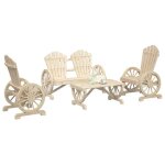 Vidaxl salon de jardin 4 pcs siges avec dossier et accoudoirs ensemble de meubles mobilier de terrasse ...