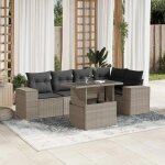 Vidaxl salon de jardin 6 pcs avec coussins gris clair r�sine tress�e 3269152