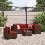 Vidaxl salon de jardin 6 pcs avec coussins marron résine tressée ensemble de canapés dextérieur canapé ... Vidaxl salon de jardin 6 pcs avec coussins marron résine tressée ensemble de canapés dextérieur canapé ...