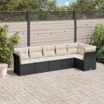 Vidaxl salon de jardin 6 pcs avec coussins noir résine tressée 3217656 Vidaxl salon de jardin 6 pcs avec coussins noir résine tressée 3217656