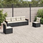 Vidaxl salon de jardin 6 pcs avec coussins noir r�sine tress�e 3225860