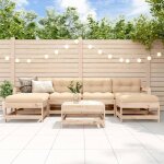 Vidaxl salon de jardin 7 pcs bois de pin massif 3186382