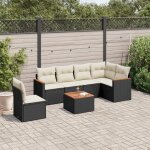 Vidaxl salon de jardin 7 pcs avec coussins noir rsine tresse 3226021