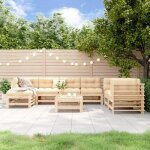Vidaxl salon de jardin 8 pcs bois de pin massif 3186578