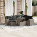 Vidaxl salon de jardin 8 pcs avec coussins gris clair r�sine tress�e 3269332