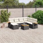 Vidaxl salon de jardin 8 pcs avec coussins noir résine tressée 3265550 Vidaxl salon de jardin 8 pcs avec coussins noir résine tressée 3265550