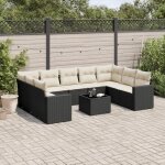 Vidaxl salon de jardin avec coussins 10 pcs canap�s de terrasse ensemble de meubles de patio mobilier ...