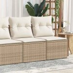 Vidaxl salon de jardin avec coussins 4 pcs beige rsine tresse acacia ensemble de canaps dextrieur ...