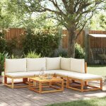 Vidaxl ensemble de canapés de jardin 6 pièces avec coussins en bois dacacia et rotin 3278887 Vidaxl ensemble de canapés de jardin 6 pièces avec coussins en bois dacacia et rotin 3278887