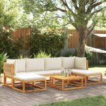 Vidaxl ensemble de canapés de jardin 7 pièces avec coussins bois dacacia et corde 3278862 Vidaxl ensemble de canapés de jardin 7 pièces avec coussins bois dacacia et corde 3278862