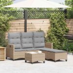 Vidaxl salon de jardin avec coussins forme de l 3 pcs beige polyrotin ensemble de canap� dext�rieur 3328641 ...