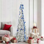 Vidaxl sapin de no�l artificiel avec 150 led blanc 180 cm pvc sapin no�l en c�ne pliable et l�ger durable ...
