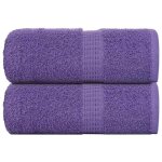 Vidaxl serviettes de visage 2 pcs violet 30x30 cm 360 g / m� 100% coton serviette torchon torchon � vaisselle ...