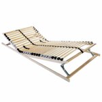 Vidaxl sommier � lattes 70 x 190 cm en bois et m�tal gris noir. r�glage manuel super durable parfait ...