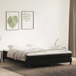 Vidaxl sommier � lattes de lit sans matelas noir 180x220 cm velours lit sommier lit en velours meuble ...