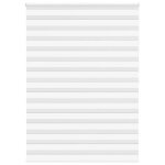 Vidaxl store z�bre blanc 155x200 cm largeur du tissu 1509cm polyester store � enrouleur z�br� store z�br� ...