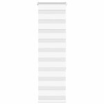 Vidaxl store z�bre blanc 45x150 cm largeur du tissu 409 cm polyester store � enrouleur z�br� store z�br� ...