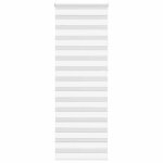 Vidaxl store z�bre blanc 75x230 cm largeur du tissu 709 cm polyester store � enrouleur z�br� store z�br� ...