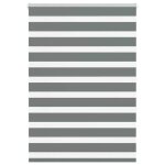 Vidaxl store z�bre gris fonc� largeur du tissu 1059 cm polyester store � enrouleur z�br� store z�br� ...