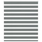Vidaxl store z�bre gris fonc� largeur du tissu 1159 cm polyester store � enrouleur z�br� store z�br� ...