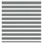 Vidaxl store z�bre gris fonc� largeur du tissu 1409 cm polyester store � enrouleur z�br� store z�br� ...