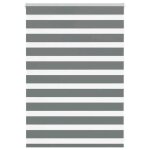 Vidaxl store z�bre gris fonc� largeur du tissu 959 cm polyester store � enrouleur z�br� store z�br� pour ...