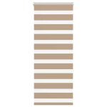 Vidaxl store z�bre marron sable largeur du tissu 609 cm polyester store � enrouleur z�br� store z�br� ...