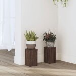 Vidaxl supports pour plantes 2 pcs ch�ne marron bois ding�nierie support de fleurs support de pot support ...
