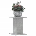 Vidaxl supports pour plantes 2 pcs gris bton bois dingnierie support de fleurs support de pot support ...