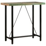 Vidaxl table de bar 110x55x107 cm bois massif de rcupration et fer table de fte table de pub table ...