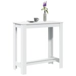 Vidaxl table de bar blanc 102x50x1035 cm bois dingnierie table de pub table haute table de tabouret ...