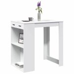 Vidaxl table de bar blanc 102x70x1035 cm bois dingénierie table de pub table haute table de tabouret ... Vidaxl table de bar blanc 102x70x1035 cm bois dingénierie table de pub table haute table de tabouret ...