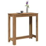 Vidaxl table de bar chne artisanal 102x50x1035 cm bois dingnierie table de pub table haute table de ...