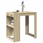 Vidaxl table de bar chne sonoma 102x70x103, 5 cm bois d'ingnierie, table de pub, table haute, table ...