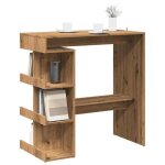 Vidaxl table de bar avec étagère de rangement 100x48x1015 cm chêne artisanal table de pub table de tabouret ... Vidaxl table de bar avec étagère de rangement 100x48x1015 cm chêne artisanal table de pub table de tabouret ...